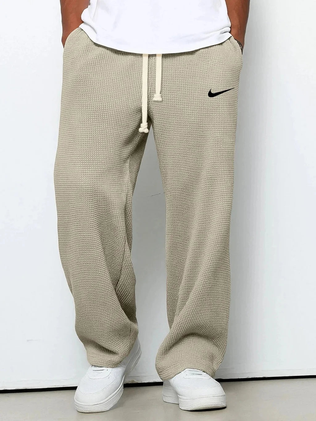 Men's textured casual sports trousers for spring and autumn