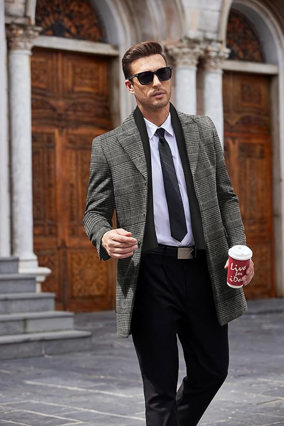RL | Wool Blend Overcoat with Removable Scarf