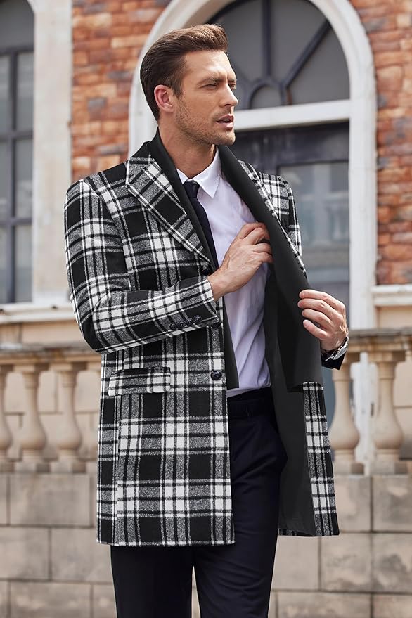 RL | Wool Blend Overcoat with Removable Scarf