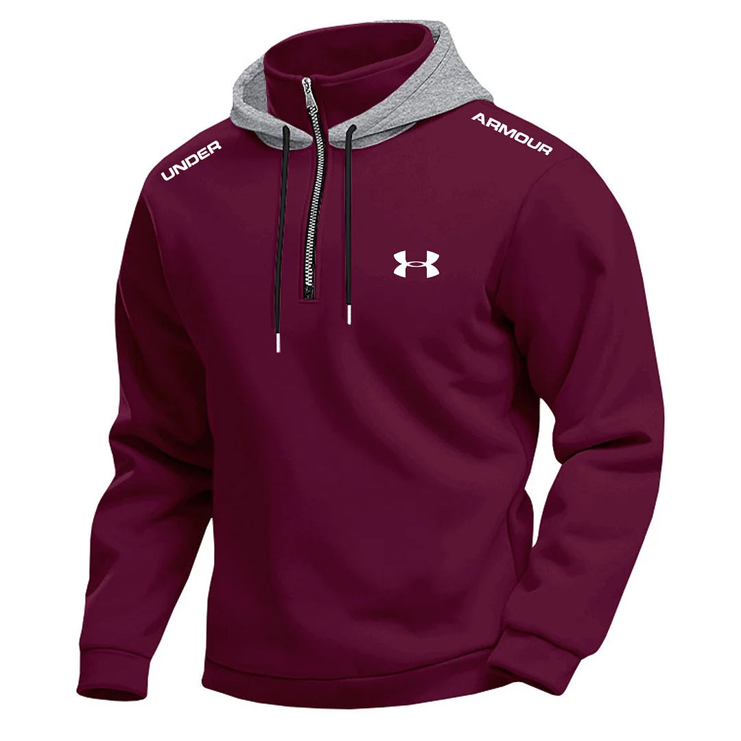 Men's Stylish And Comfortable Textured Hooded Sweatshirt