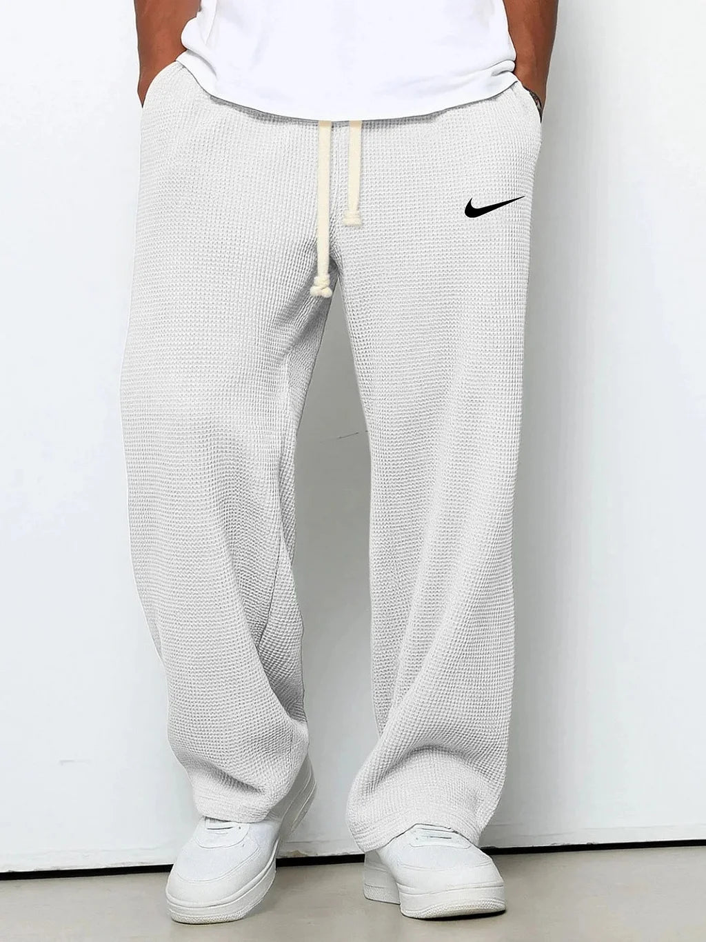 Men's textured casual sports trousers for spring and autumn
