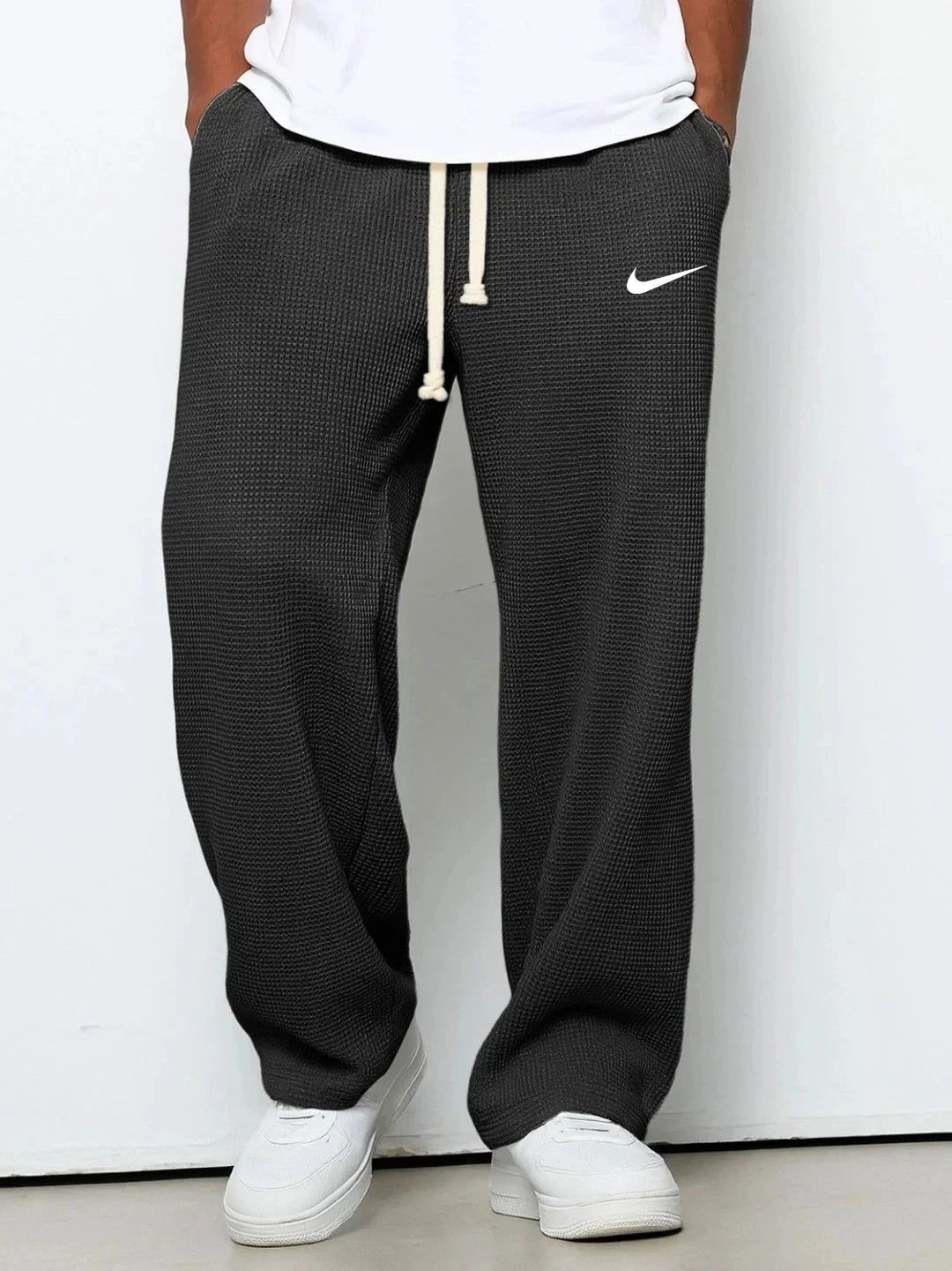 Men's textured casual sports trousers for spring and autumn