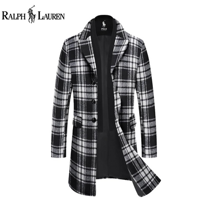 RL | Wool Blend Overcoat with Removable Scarf