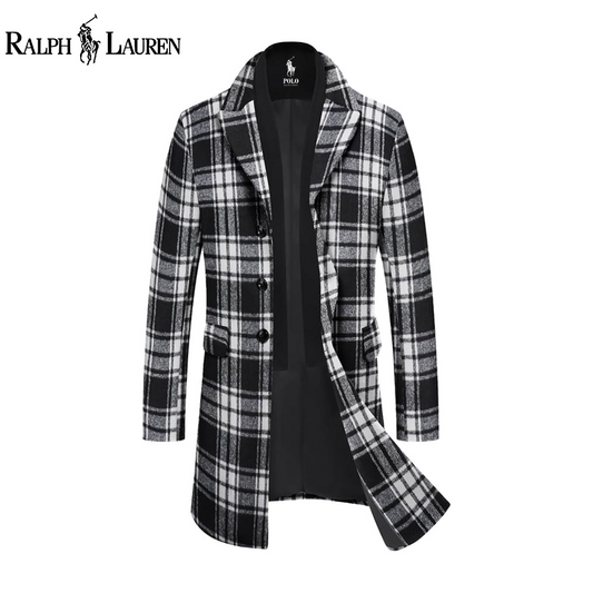 RL | Wool Blend Overcoat with Removable Scarf