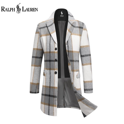 RL | Wool Blend Overcoat with Removable Scarf