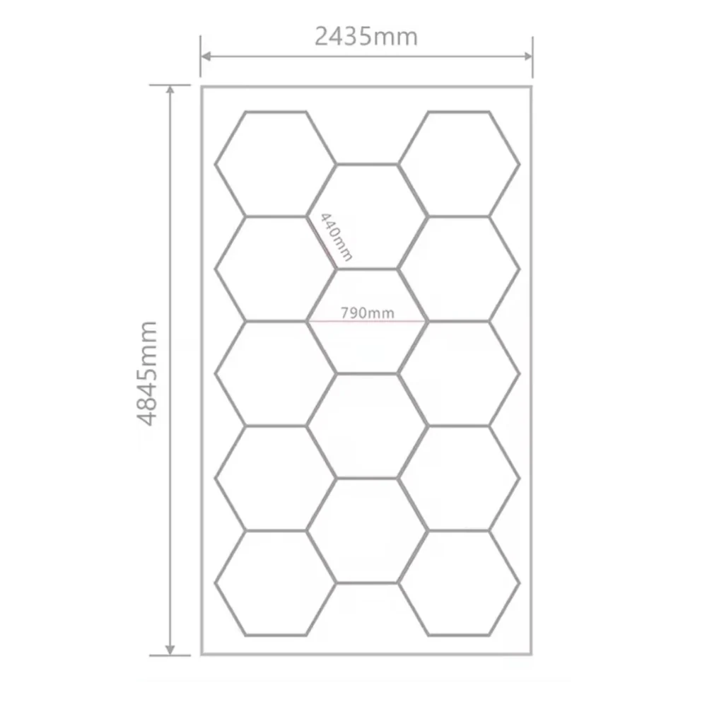 Premium Hexagon | Large Hexagonal Kit 14 Hexagons with Edging + Installation Video