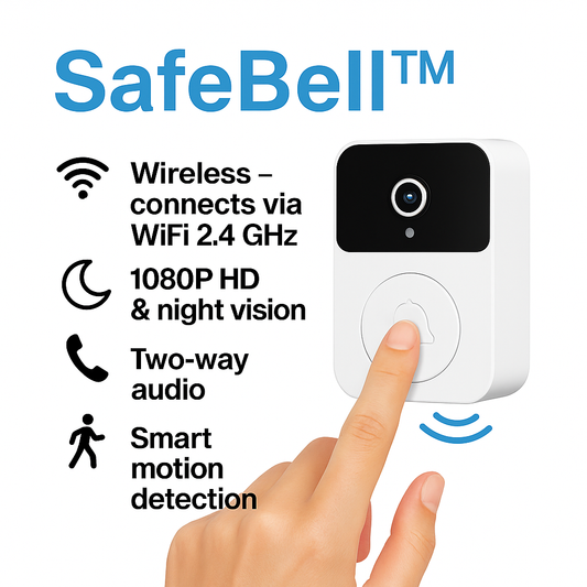 SafeBell™ HD Video Doorbell | See, Speak, Secure Remotely