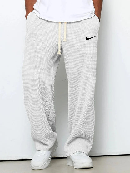 Men's textured casual sports trousers for spring and autumn