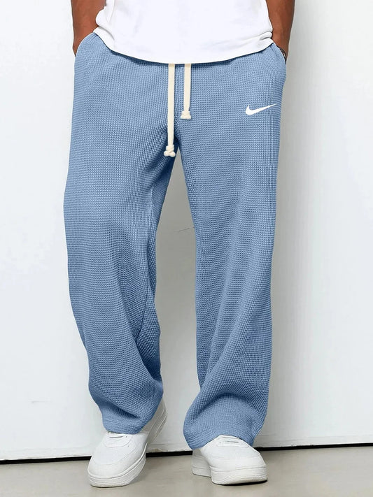 Men's textured casual sports trousers for spring and autumn